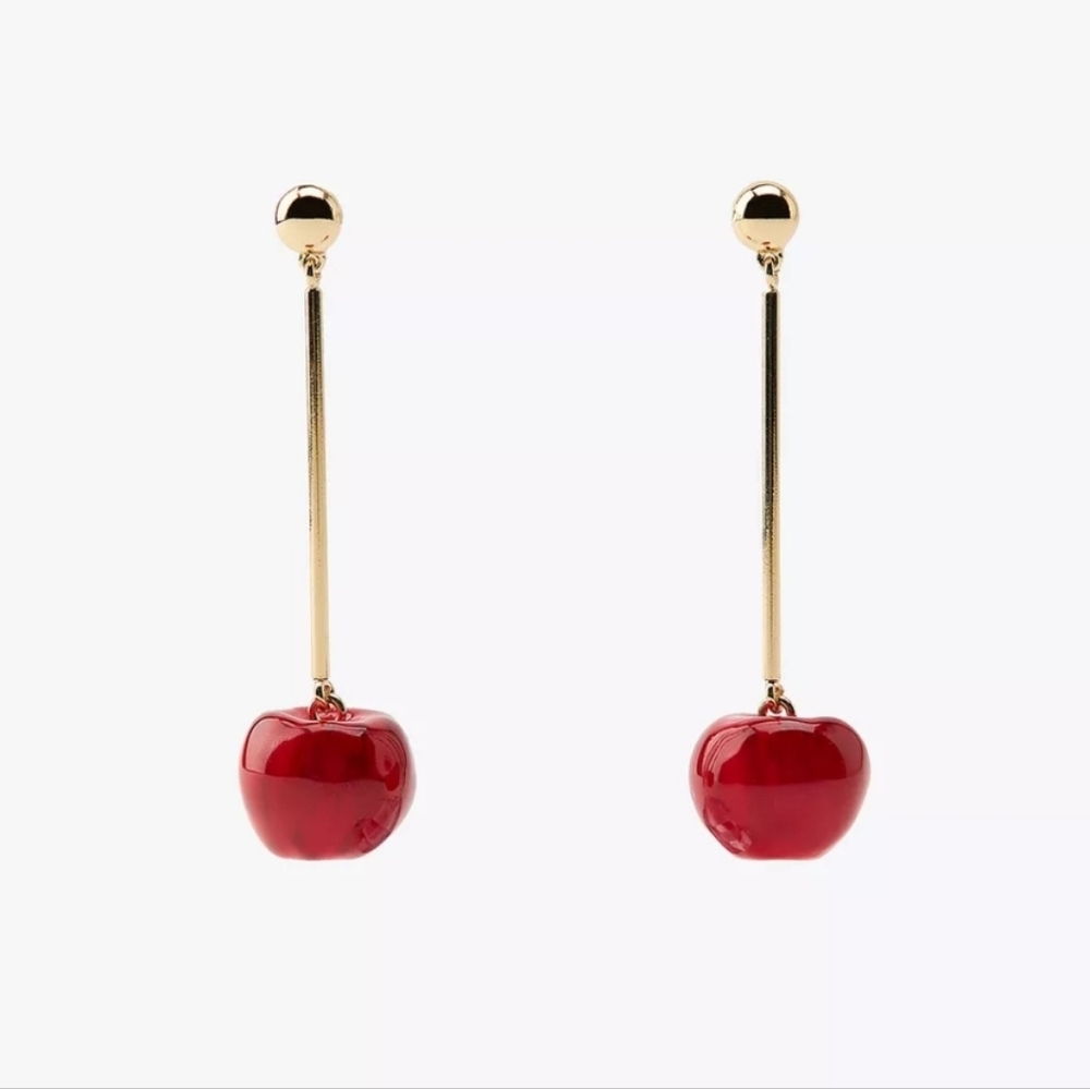 ZARA Metal Cherry Earrings